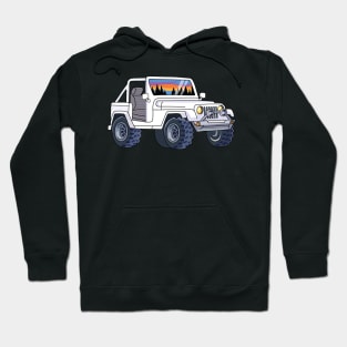 Aesthetic White Jeep Hoodie